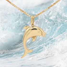 Delphin Anhänger mit Venezianerkette