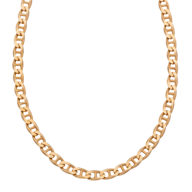 Unisex Halskette in Doppelankergliederung Gold