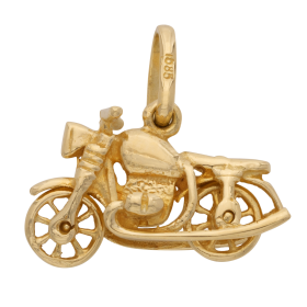 Vollplastisches Motorrad in 585 Gold
