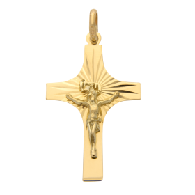 Eleganter Kreuz Anhänger in 583er Gold