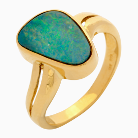 Wunderschöner Opal-Ring in 585er Gold