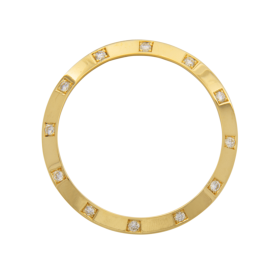 Uhrenlünette small von ROLEX in 750er Gold mit 12 Brillanten passend für Damenuhren