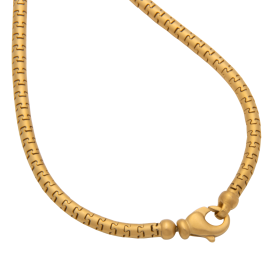 Ausdrucksvolle Halskette/Collier in mattierten 750er Gelbgold