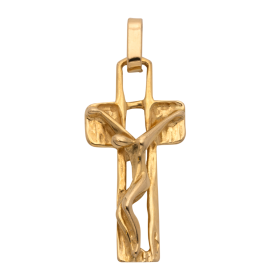 Modern gestalteter Kreuzanhänger mit Jesus