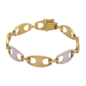 Schickes Bicolour Armband in 585er Gold